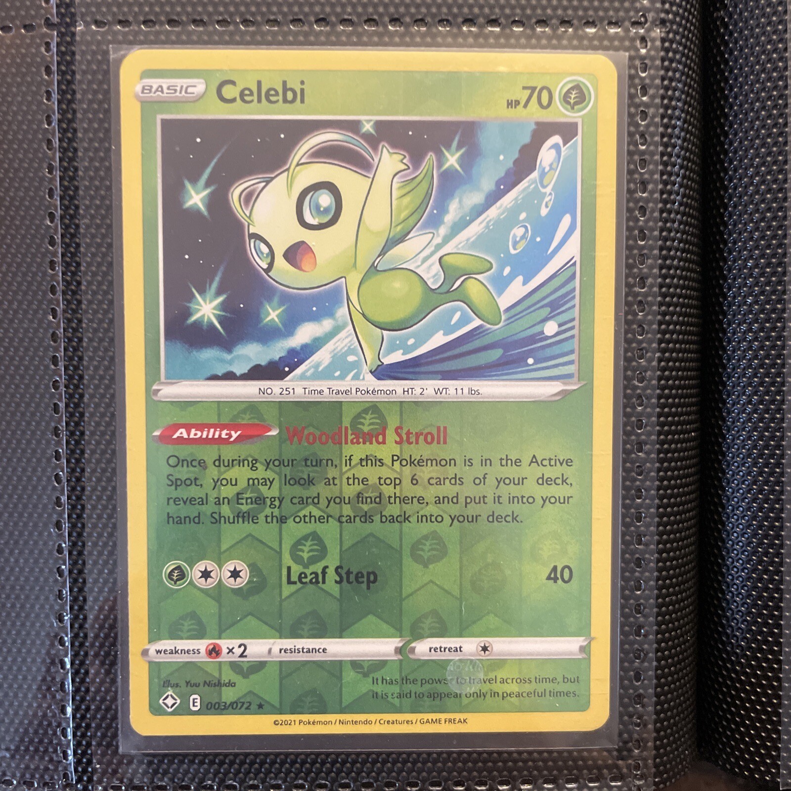 Pokemon: Shining Fates - Celebi 3/72 - Reverse Holo - Near Mint