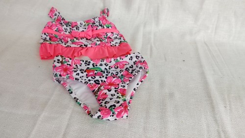 COSTUME DA BAGNO TANKINI KIDGETS BAMBINA ROSA CILIEGIA TAGLIA 18M - Foto 5 di 5