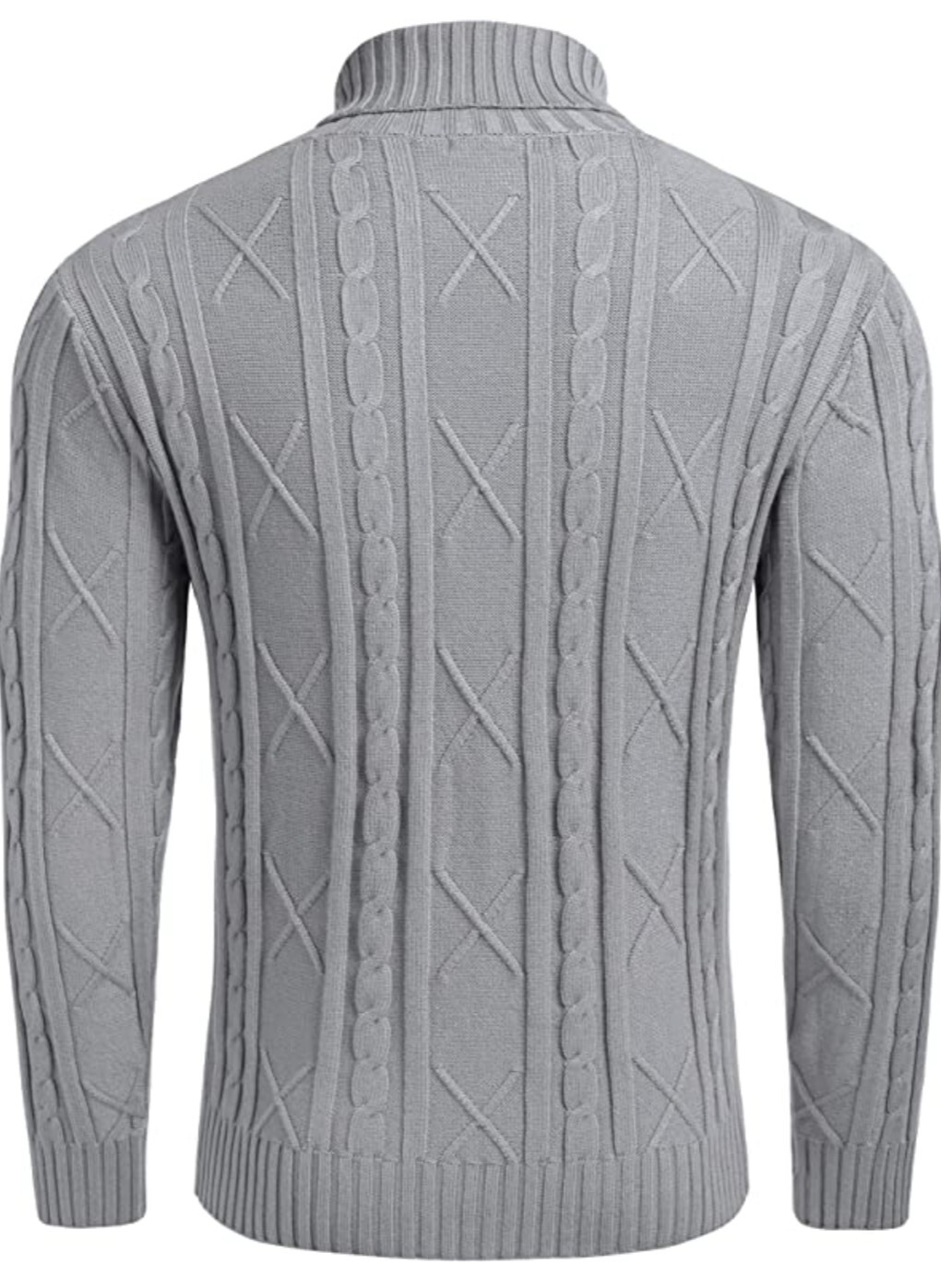 COOFANDY Men's Slim Fit Turtleneck Sweater Basic Casual Ribbed Knitted