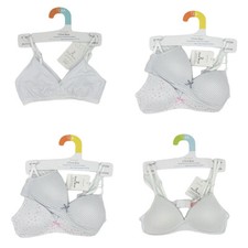 PRIMARK GIRLS SEAMFREE FIRST BRA 2 PACK COTTON ADJUSTABLE PADDED / NON PADDED