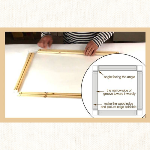 Thick Wood Canvas Frame Kit Stretcher Bars Double Sided Tape and Fasteners - Picture 12 of 18