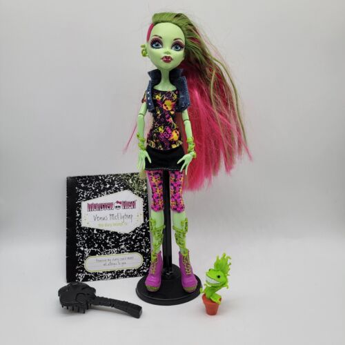 Original Monster High First Wave Venus McFlytrap Doll Diary Pet 2011 INCOMPLETE