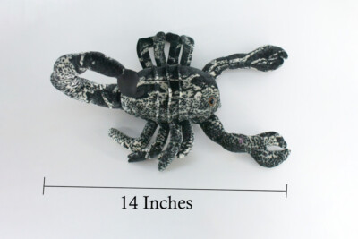 Scorpion Toy, Black, Plush Stuffed Scorpion Toy, Soft, Gift, 14