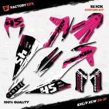 White Pink Slick Racing Graphics Kit fits KTM 20-23 EXC EXCF XCW 200 250 300 450