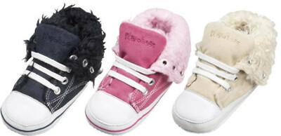 Schuhe Babyschuhe Turnschuhe mit Fellimitat Gr. 18 beige v. Playshoes