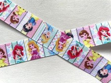 Disney Girls Snow White Cinderella Tinker Ariel Grosgrain ribbon 1"