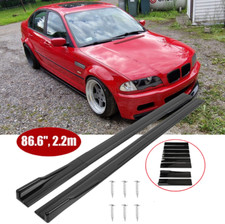 86,6"Seitenschweller Seitenschwerter Sideskirts schwarzglanz Für 3er E46 M-Paket