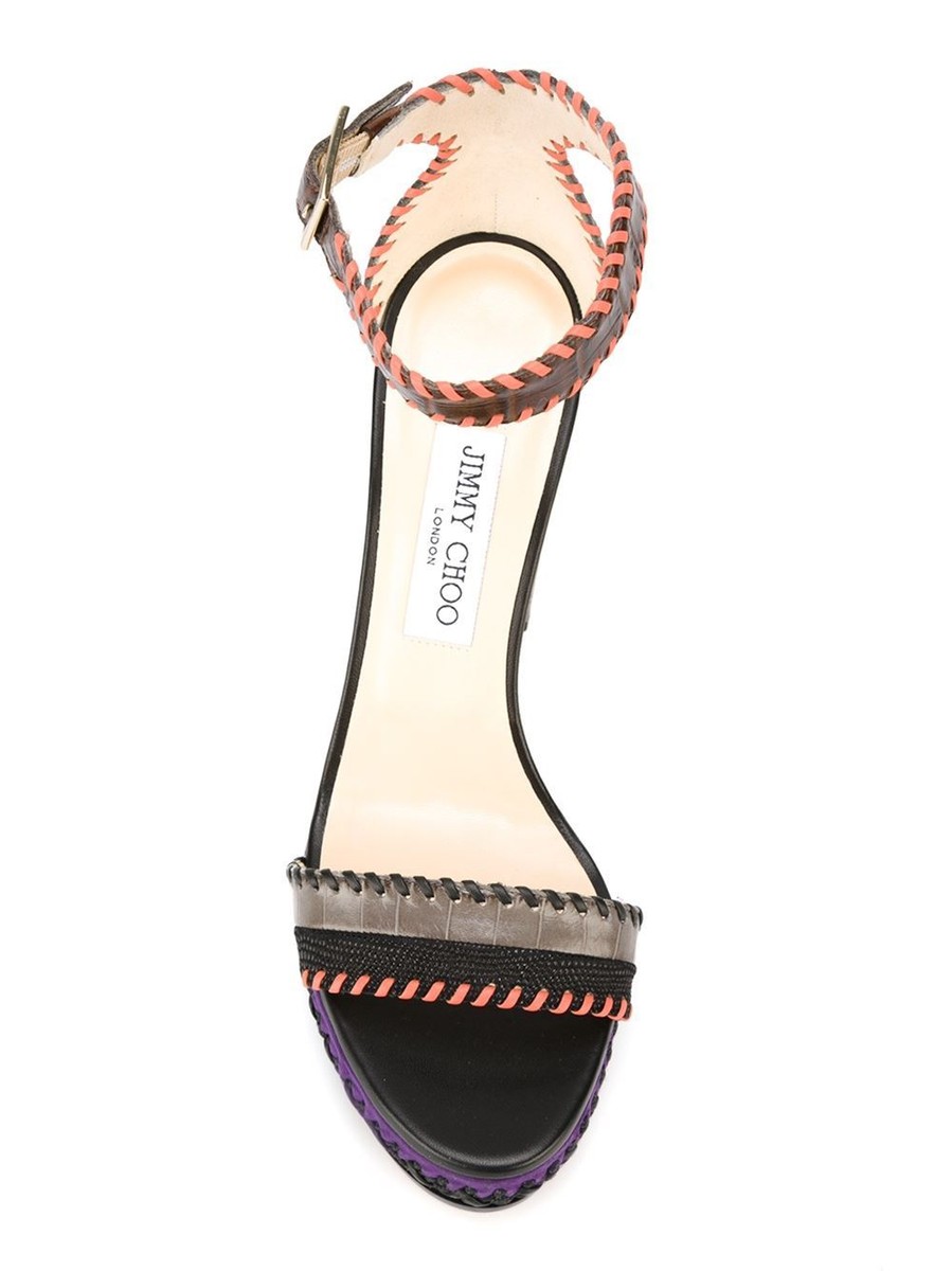 人気★Jimmy Choo HOLLY 120 サンダル クロコダイル柄 アンバー Jimmy Choo Holly 120 Sandals, size EU39/UK6 & EU40/UK7 - New