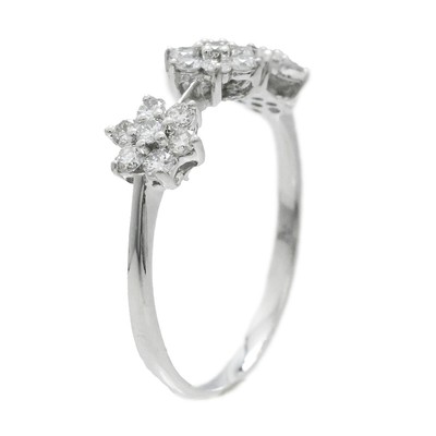 PONTE VECCHIO K18WG White Gold Diamond 0.43ct Ring No. 12 Women 