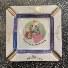 Vintage Collectible President Mr. And Mrs. John F Kennedy Ashtray JFK RARE
