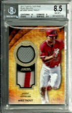 Mike Trout 2017 Topps Tier One Relic # TIDR-MT SP 25/25 BGS 8.5 NM/MT+ Angels