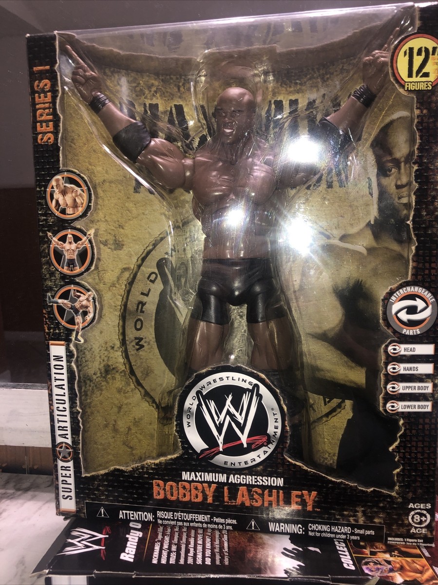 RARE! WWE Jakks Pacific Max Aggression Bobby Lashley 12