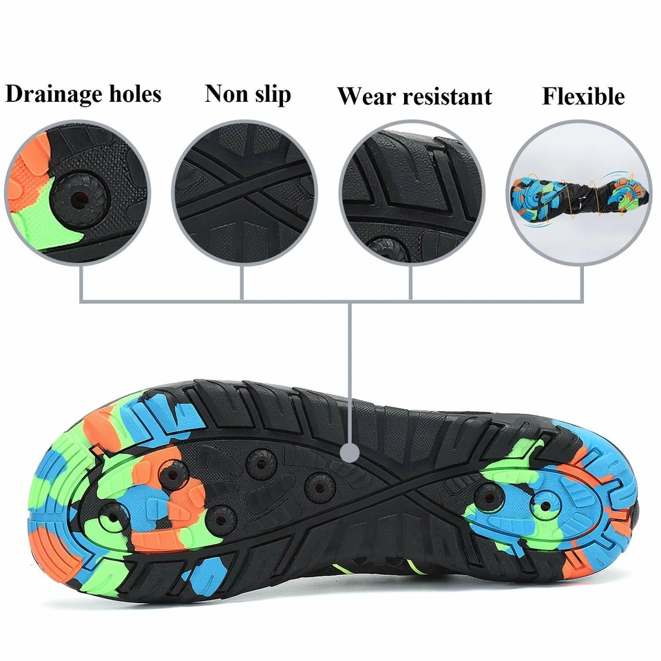 Water Shoes Quick Dry Barefoot for Swim Diving Surf Aqua Sport Beach Vacation - Image 4 of 4