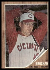 1962 Topps #2 Jim Brosnan  Cincinnati Reds Low Grade Filler