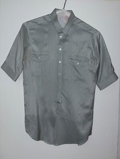 Dolce & Gabbana Slim-Fit Silk Dress Shirt - Blue, Size 37, Summer Style