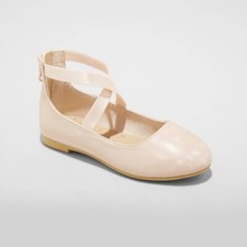 Toddler Girls' Trinity Glitter Ballet Flats - Cat Jack Rose Gold size 5