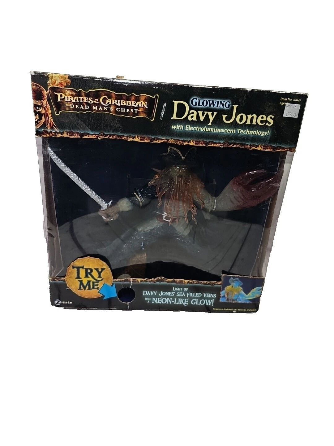 Bonecos de ação Disney Davy Jones e Acessórios