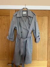 Club Monaco Trench Coat Blue/grey. Size L (14/16)