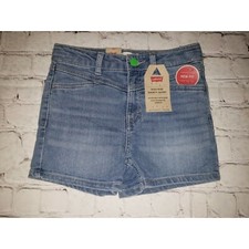 NWT Levi's Girls Size 8 Reg High-Rise Shorty Shorts Stretch