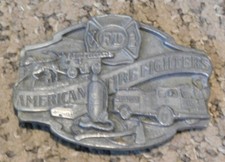 American Firefighters Belt Buckle, Siskiyou Buckle Co, G-80, 1988
