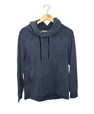 Lululemon Womens Hoodie Hooded Sweatshirt Pullover Size 8 Navy Blue Small Hole