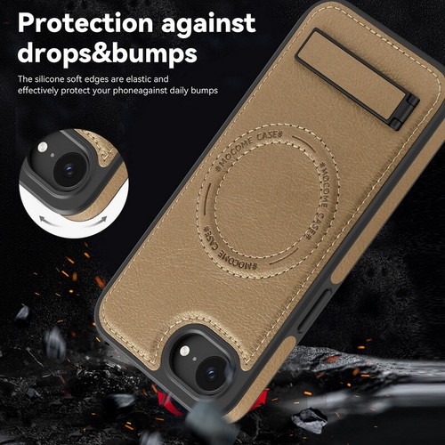 For iPhone 16 15 Pro Max 14 13 12 11 Leather Magnetic Bracket Phone Case Cover - Picture 5 of 21