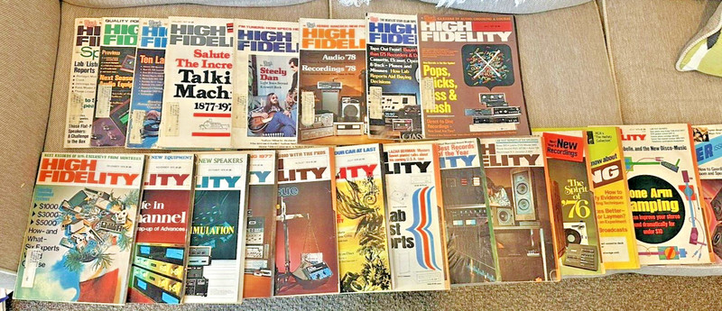 Lot of 21 High Fidelity Magazines 1975, 1976, 1977       NOW FREE SHIPPING