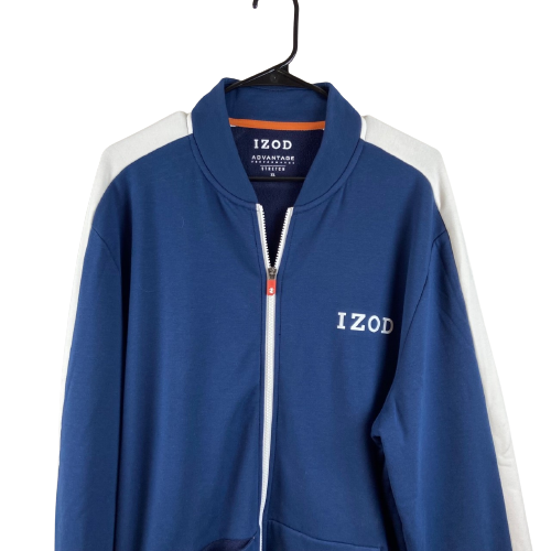IZOD Advantage Performance Stretch Jacket Men’s Sz XL Full Zip Blue ...