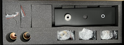 Graff G-8057-LM31E0-MBK-T 3-Hole Trim Plate w/ Solar Handles - Matte Black