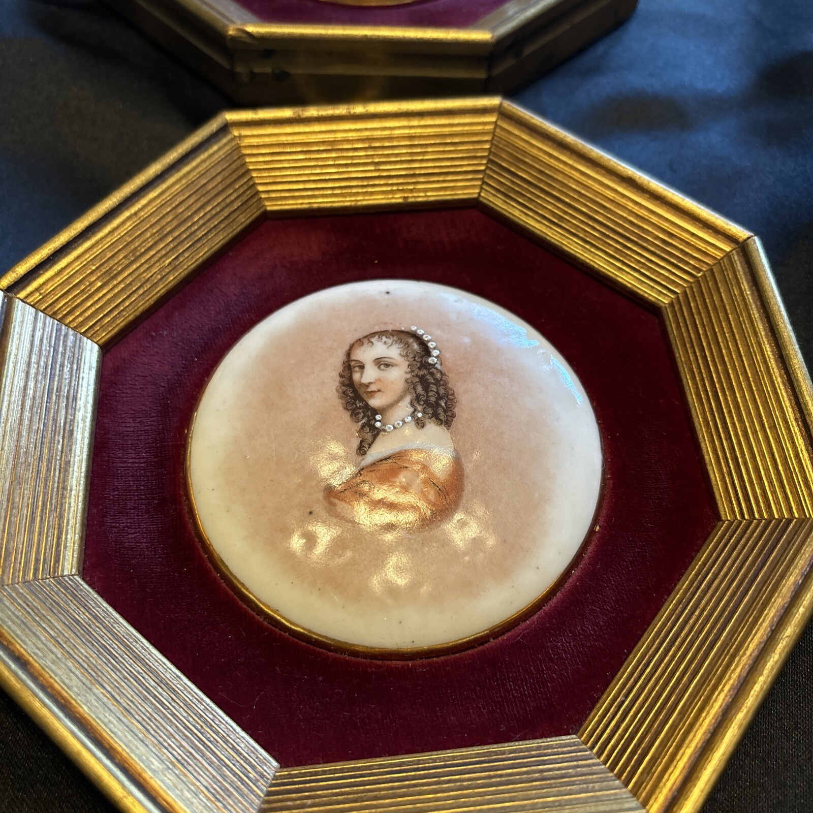 Two Sungott Art Studio NY Genuine Porcelain Delicately Painted Italian