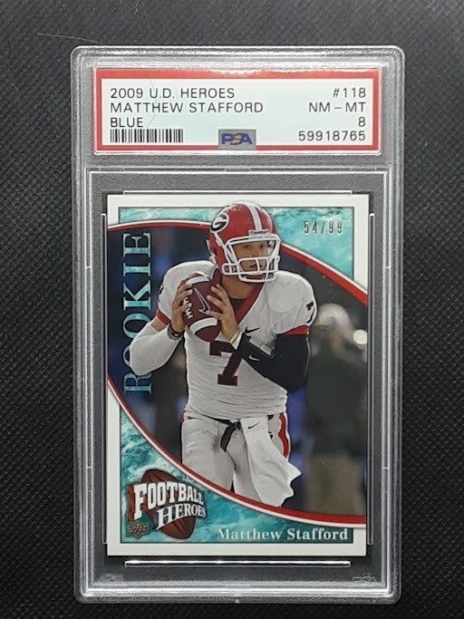 Matthew Stafford Upper Deck Heroes #118 Blue