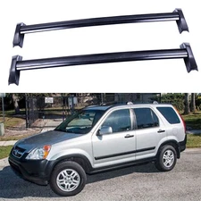 For 02-06 Honda CRV Roof Rack Cross Bar Luggage Carrier Bar Black Pair Cargo