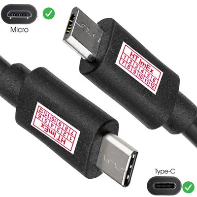 USB Adapter kabel USB-C 3.1 --> MICRO-B 2.0 Länge: 100cm - Bild 1 von 4