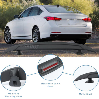 For Hyundai Genesis Coupe GT-Style Racing Mate Blk Rear Trunk Spoiler Wing Lip