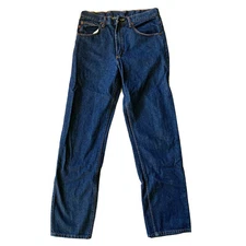 Red Kap Mens Denim Blue Jeans Size 33 x 34 100% Cotton Mexico