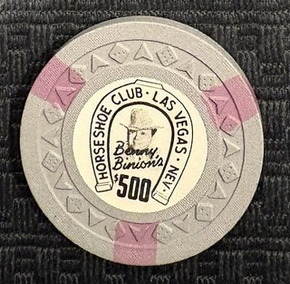 Binions Horseshoe Club Casino Vintage Poker Chip Las Vegas Nevada