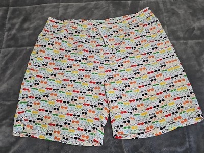 Vtg Neiman Marcus ''COLLECTION OF EYEWEAR'' Lined Swim Trunks SZ W38×L7