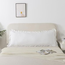 Body Size Pillow Cases Set of 1 - Body Size Pillowcase 20" x 54" White