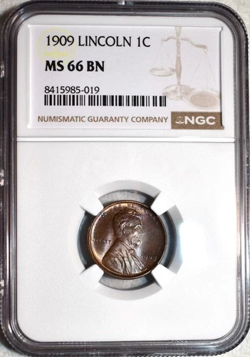 NGC MS-66 BN 1909-P Lincoln Cent, Beautiful, Iridescent Toned, Superb Gem!