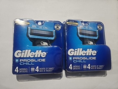 Gillette ProGlide Chill Razor Refills 8ct (2x4pk) Sealed Blades - NEW Free S&H 