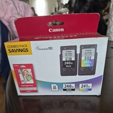 Genuine Canon Ink PG-240XL Black CL-241XL Color Combo 50pk Photo Paper