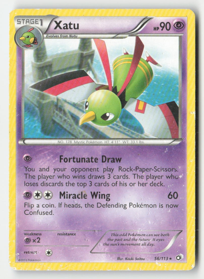 Xatu 56/113 Rare Legendary Treasures Pokemon Lightly Played