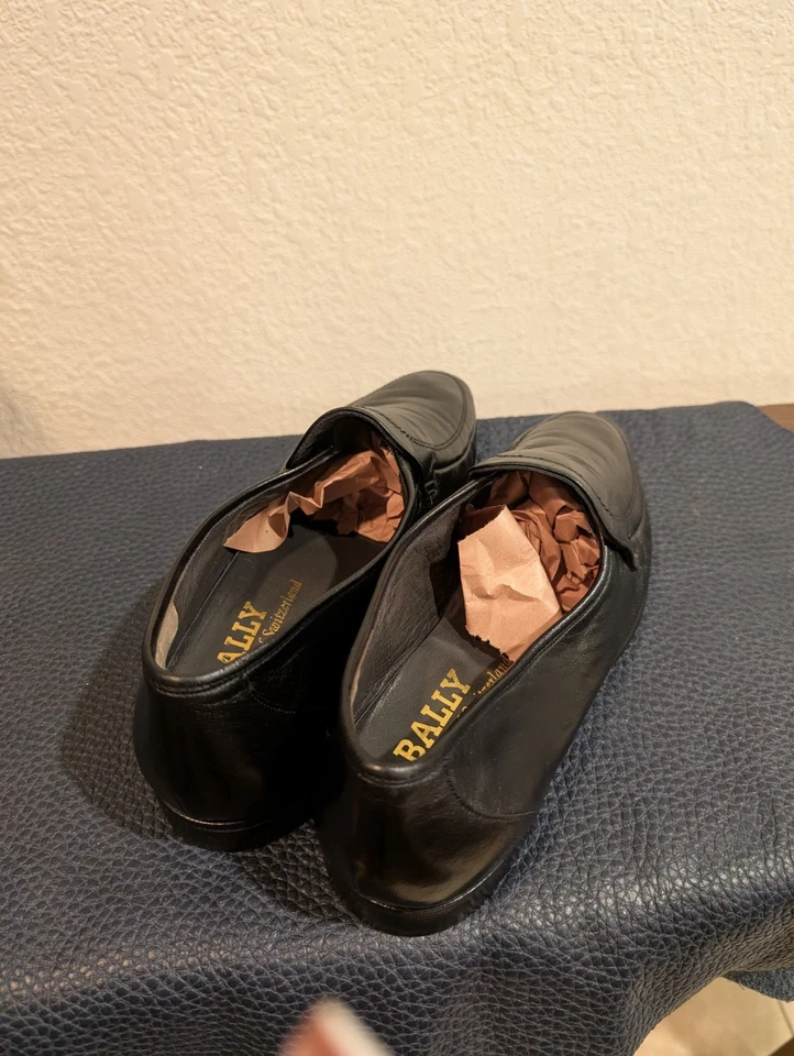 Mocasín Bally de cuero negro para hombre talla 10 Foto 4 de 4