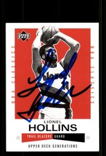 Signed Basketball Card Auto Lionel Hollins 2002-03 Upper Deck Generations #118