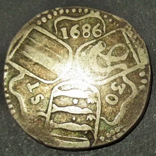 1686 Silver Knight Half Dollar Dutch Colonial West Frisia mint Certificate of Au