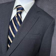 Brooks Brothers Sport Coat 40R Slim Fit Gray Check Plaid Wool Blazer Jacket