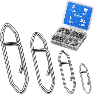 #ad 200Pcs Fishing Speed Clips Upgraded Stainless Steel Fishing Snap Swivels Lure C $13.29