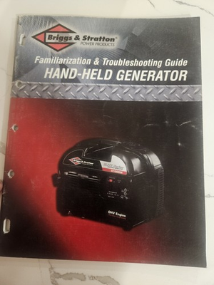 #ad Briggs And Stratton Hand Held Generator Troubleshooting Guide Book $25.00