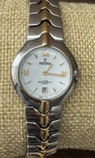 Ladies Festina 8966 Watch White Dial Date Two Tone Band Runs/Works New Battery