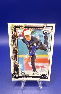 2025 Topps Holiday - Holiday Variation Tarik Skubal #H74 Santa Hat SP!